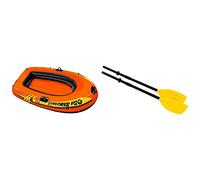Intex, Barca Hinchable Explorer Pro 100 Deportes Y Aire Libre, Multicolor, 160 X 94 X 29 Cm & 59623 - Remos de Tipo francés 122 cm
