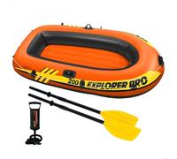 Intex - Barco hinchable Explorer Pro200 Remos + hinchador 196 x 102 x 33 cm (58357)