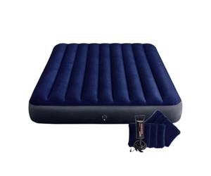 Intex Bomba de colchón Inflable 2 Cojines Blue Queen 64765