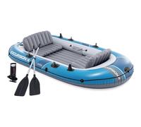 INTEX Bote Excursión 4 Set Con Remos Bomba de Aire 500kg Barco de Paleta 66324NP
