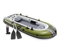 Intex Barca Hinchable, Modelo Seahawk 3, Mide 295x137x43 cm, Máx. 360 kg, para 3 Personas, Incluye remos y Asientos, Bomba de inflado, Parche reparación, 3 cámaras de Aire, Pesca o recreo (66333)
