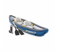 Intex Pools Canoa hinchable 2 plazas 89x307x53cm Peso máx 180kg Asiento regulable, 2 remos (68389)
