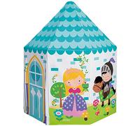 Intex Casita infantil tela, , 104x104x130 cm, Cabañas para niños interior, Con forma de castillo, color azul claro, Casita infantil tela plegable, Tienda de campaña niños (57003)