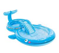 INTEX Centro de juego de agua, Centro de juego acuático, 373x234x99 cm, 235 litros, 81 kg, suelo acolchado, Piscina con tobogán, con pulverizador, Piscina niños, para niños + 2 años (57176)