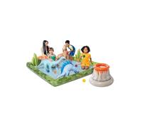 INTEX - Centro juegos hinchable acuático dinosaurios, piscina hinchable infantil, incorpora dispersor de agua y juego lanzamiento con bolas, capacidad para 410 litros, peso máximo soportado 81 kg,