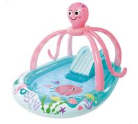 INTEX Centro de juegos hinchable agua pulpo con aspersor, tobogán y juego de anillas