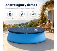 Cubierta para Piscina Redonda | Protector de Piscina Redonda | Piscina | Plegable | Antipolvo y Antihojas | Fácil de Instalar | Larga Durabilidad | Protección Todo | Disponible en 3 Tamaños