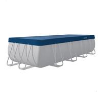 Intex Cobertor Piscina Rectangular, Mide 5,36x2,67 m, Azul Oscuro, Incluye cordón de Agarre, Agujeros de Drenaje, Voladizo de 20 cm, Funda de Piscinas, Lona Protectora (58019)