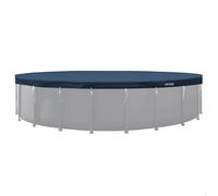 Intex Cobertor Piscina Redonda, Mide 7,32 Metros diámetro, Azul Oscuro, Incluye cordón de Agarre, Agujeros de Drenaje, Voladizo de 20 cm, Funda de Piscinas, Lona Circular Protectora (58018)
