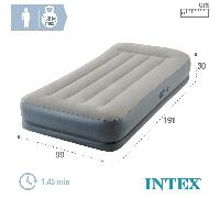 INTEX Colchón Hinchable Individual, Colchón Inflable Individual, 136kg, Color , Durabilidad, 191 x 30 cm