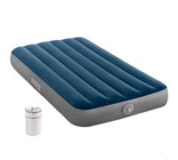 Intex Colchón hinchable individual Dura-Beam Standard Prestige Single-High, 99x191x25 cm, Fiber-Tech, Bomba aire recargable incluida, Inflado, Desinflado, Cama, Colchones inflables (64187)