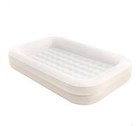 Intex Colchón hinchable infantil beige, 107x168x25 cm, máx 22,7 kg, Decoración estrellas, Extraíble, Hinchador incluido, Inflado, Desinflado, Cama, Cuna de viaje, Colchones inflables (66811)