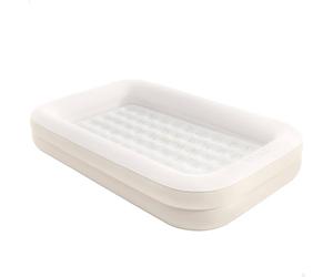 Intex Colchón hinchable infantil beige, 107x168x25 cm, máx 22,7 kg, Decoración estrellas, Extraíble, Hinchador incluido, Inflado, Desinflado, Cama, Cuna de viaje, Colchones inflables (66811)