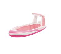 Intex Colchón Inflable Barco Rosa Paraíso Con Techo, Asas Y Portavasos