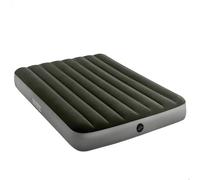 INTEX 64762 - Colchón hinchable 2 plazas con bomba de pie Fiber-Tech Downy, medidas 137 x 191 x 25 cm