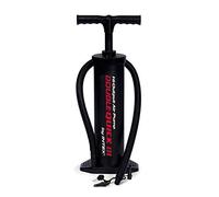 Intex Double Quick III Swimming Pool Inflatable Float Hand Air Pump-68615E, 19", Black