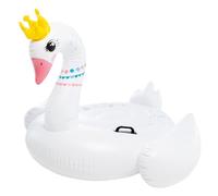 Intex, Flotador Hinchable, 142x137x99 cm, Diseño Cisne, Incluye Parche reparación, Colchoneta con 2 Asas, con 2 cámaras de Aire, Colchonetas de Piscina, Hinchables Playa, Juguete Agua (57562)