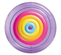 Intex Isla Hinchable Gigante, ?201 cm, Diseño arcoíris, Cuerda de Agarre y 2 cámaras de Aire, Incluye Parche reparación, Flotador Doble Adulto, Colchonetas hinchables, Colchoneta Piscina (57285)