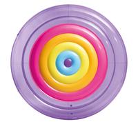 Intex Isla Hinchable Gigante, ?201 cm, Diseño arcoíris, Cuerda de Agarre y 2 cámaras de Aire, Incluye Parche reparación, Flotador Doble Adulto, Colchonetas hinchables, Colchoneta Piscina (57285)