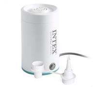 INTEX Mini hinchador eléctrico portátil, 400 l/min, Incluye 2 boquillas, Pequeño, Compacto y Ligero, Colchones y colchonetas, Bomba de Aire portátil, Inflador (66646)