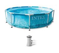 Intex Piscina Beachside Metal Marco 305x76 CM Con Cartucho 1250 L/H