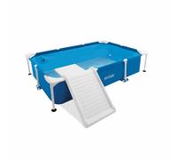 Intex Piscina Desmontable Rectangular para Mascotas, 229x152x46 cm, Depuradora incluida, Filtro Tipo H, Skimmer, Cobertor, Materiales Resistentes, Piscina Perros, Piscinas Desmontables (55286)