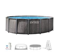 Intex piscina desmontable redonda greywood 5 metros con depuradora