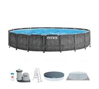 Intex piscina desmontable redonda greywood 5 metros con depuradora