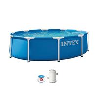 Intex piscina desmontable redonda metal frame 3 metros con depuradora