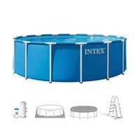 Intex piscina desmontable redonda metal frame 5 metros con depuradora y acccesorios 122 cm