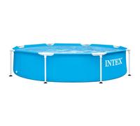 Intex Piscina Desmontable Redonda Metal Frame Familiar Color Azul, Material Resistente Triple Capa, Tubular, Infantil