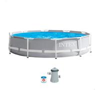 Intex piscina desmontable redonda prism frame 305x76 cm con depuradora