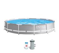 INTEX Piscina desmontable redonda Prism Frame 366x76 cm con depuradora