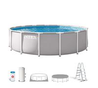 Intex piscina desmontable redonda prism frame 4,5 metros con depuradora 107 cm
