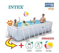 Intex Piscina Fuera De Tierra Prism Rectangular 400x200x100 Cm Con Filtro