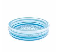 Intex Piscina Hinchable Blue Biss, Ø147 x 33 cm, 330 L, Diseño con Suelo Estampado, Tres Anillos Azules translúcidos, Vinilo Resistente, para niños +2 años (58467)