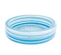 Intex Piscina Hinchable Blue Biss, Ø147 x 33 cm, 330 L, Diseño con Suelo Estampado, Tres Anillos Azules translúcidos, Vinilo Resistente, para niños +2 años (58467)