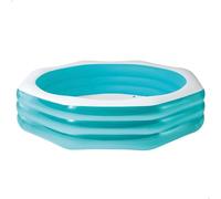 Intex, Piscina Hinchable Familiar, Forma Octogonal, 254x254x56 cm, 999 litros, De Vinilo Resistente, 3 cámaras de Aire, Tapón desagüe, Incluye Parche reparación, Piscinas para niños, +6 años (58492)