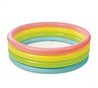 Intex Piscina Hinchable Infantil, 168x46 cm, 780 litros, 3 Anillos de Colores, Suelo Resistente, Vinilo Duradero, 4 cámaras de Aire, Tapón desagüe, Incluye Parches de reparación (57422)