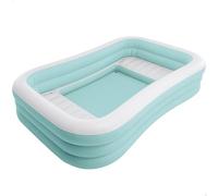 Intex Piscina Hinchable Infantil, Azul y Blanco, Mide 264x165x56 cm, Capacidad 780 litros Agua, 2 cámaras de Aire, Parche reparación, Piscinas Desmontables para niños (58497)