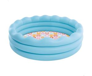 Intex Piscina Hinchable Infantil Circular, Color Azul, Mide Ø168x45 cm, Capacidad 575 litros Agua, 3 cámaras de Aire, Incluye Parche reparación, Piscinas Desmontables para niños (56191)