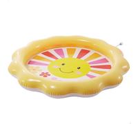 Intex Piscina hinchable infantil circular, Diseño de flor, Mide Ø104x13 cm, Capacidad 59 litros agua, Spray de agua perimetral, Incluye parche reparación, Piscinas desmontables para niños (56126)