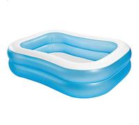 Intex Piscina hinchable infantil familiar rectangular, Medidas 203x152x48cm, 540 litros de capacidad, Piscina hinchable rectangular y azul, juego para niños (57180)