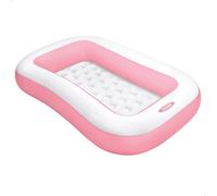 INTEX Piscina hinchable infantil rosa con suelo acolchado 166x100x25 cm