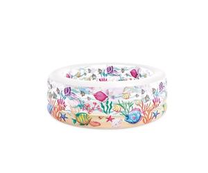 Intex Piscina Hinchable Redonda Infantil, Ø 152x56 cm, 360 litros, Suelo Hinchable, Diseño Animales Marinos, Tapón de desagüe, Juegos para niños, Vinilo Resistente, Parche Incluido, +6 años (58480)