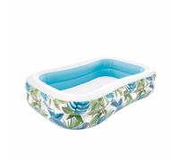 Intex Piscina Hinchable Tropical, 229 x 152 x 48 cm, 600 L, Diseño Estampado de Hojas, Estructura de Tres Anillos, Tapón de desagüe, Vinilo Resistente, para niños +3 años (57177)