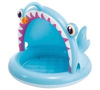 Intex Pools Piscina infantil hinchable Angler Fish 127×102×86 cm, parasol, suelo acolchado