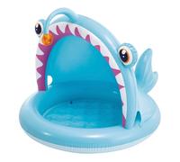 Intex Pools Piscina infantil hinchable Angler Fish 127×102×86 cm, parasol, suelo acolchado
