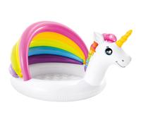 INTEX Piscina infantil hinchable con parasol unicornio 102x127x69 cm
