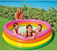 Intex Piscina Niños Con 4 Anillos Hinchable 168x46cm Juego Verano Mar 56441
